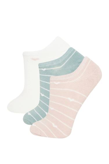 Lot de 3 paires de Chaussettes Courtes en Coton pour Femme