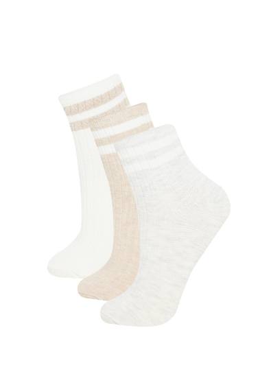 Lot de 3 paires de chaussettes courtes en coton pour Femme