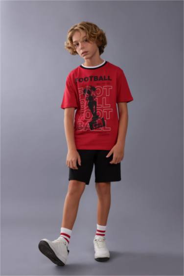 Boy Crew Neck Printed Short Sleeve T-Shirt