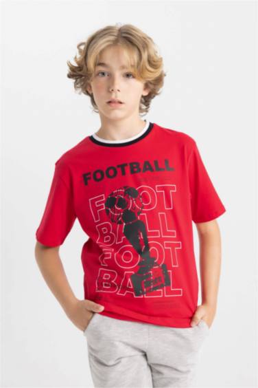 Boy Crew Neck Printed Short Sleeve T-Shirt