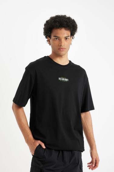 Rick and Morty Boxy Fit Cotton Back Printed T-Shirt