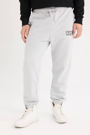 Marvel Logo Only Regular Fit Eşofman Altı Beli Bağcıklı Cepli