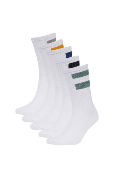 Lot de 5 paires de Chaussettes Longues en Coton pour Homme