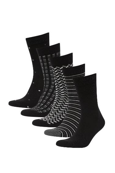 Lot de 5 paires de chaussettes longues en coton pour homme