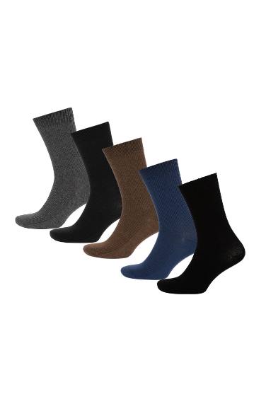 Boy Comfort Elastic 5 Piece Cotton Long Socks