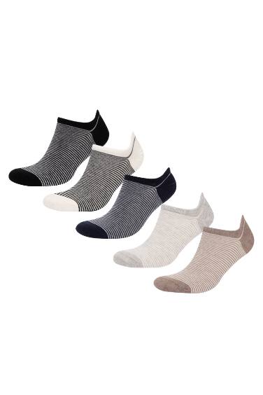 Man 5 Piece Cotton Sneaker Socks