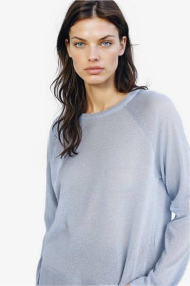 Regular Fit Crew Neck Basic Knit Pullover