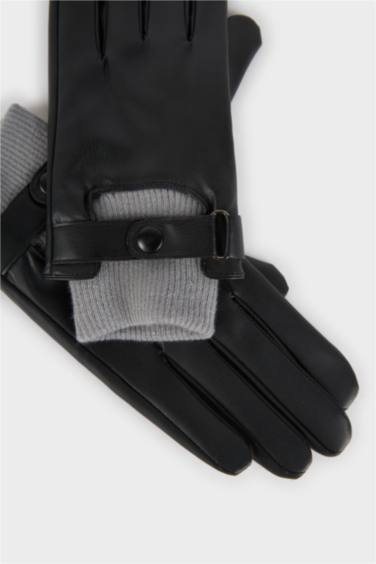 Kadın Suni Deri Eldiven