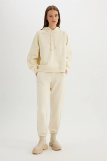 Свитшот оверсайз из плотной ткани с капюшоном