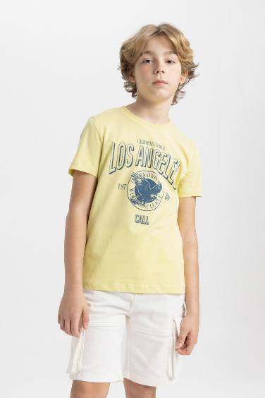 Boy Crew Neck Printed Short Sleeve T-Shirt