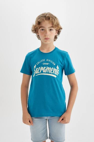 Boy Crew Neck Printed Short Sleeve T-Shirt