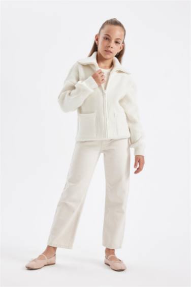 Кардиган на молнии для девочек, Школьная коллекция