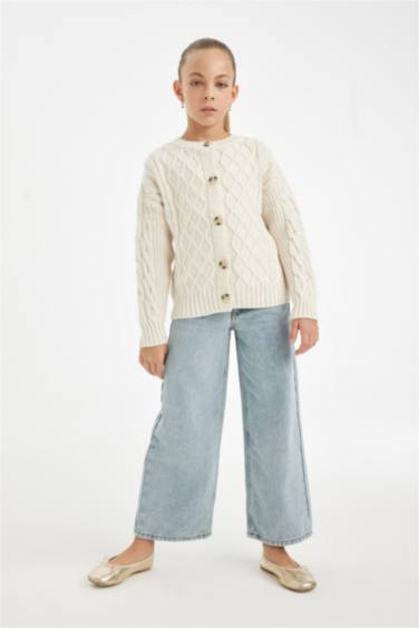 كارديجان تريكو بناتي قصة عادية بأزرار