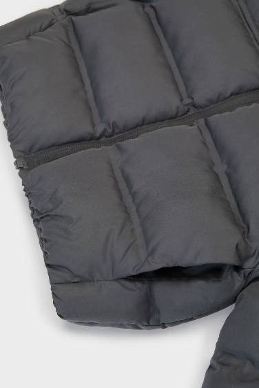 Baby Boy Hooded Zippered Puffer Jacket