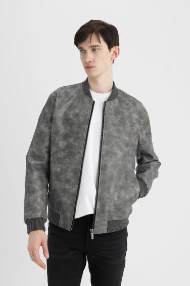 جاكيت جلد صناعي سليم فيت بياخة عالية ببطانة