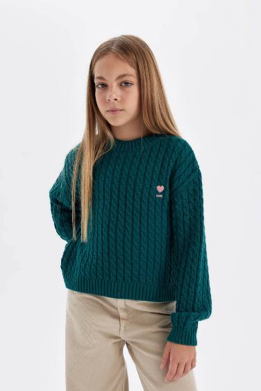 Girl Standard Fit Crew Neck Pullover