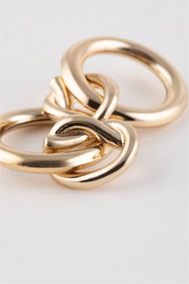 Woman Hoop Gold Earrings