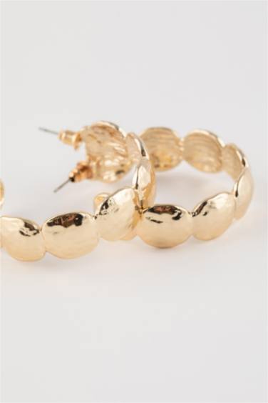 Woman Hoop Gold Earrings