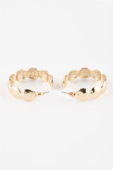 Woman Hoop Gold Earrings