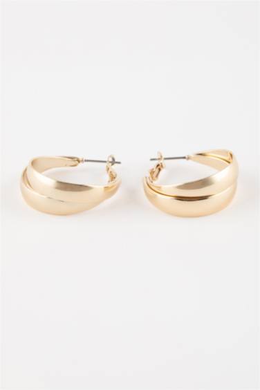 Woman Hoop Gold Earrings