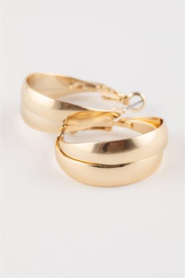 Woman Hoop Gold Earrings