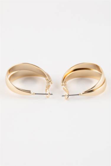 Woman Hoop Gold Earrings