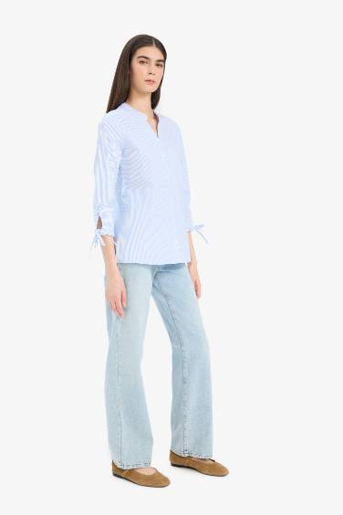 Рубашка Bengaline с длинным рукавом и принтом, приталенный крой