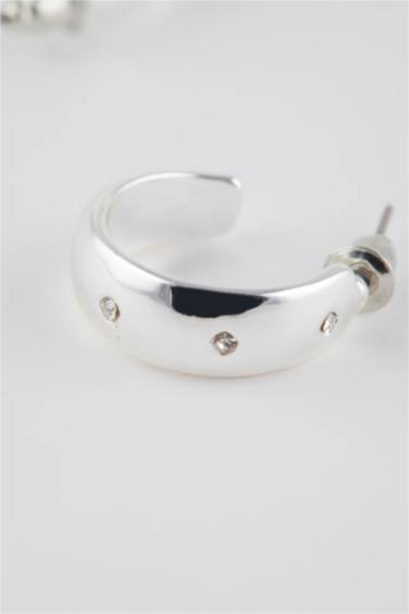 حلق حريمي فضي - 3 قطع