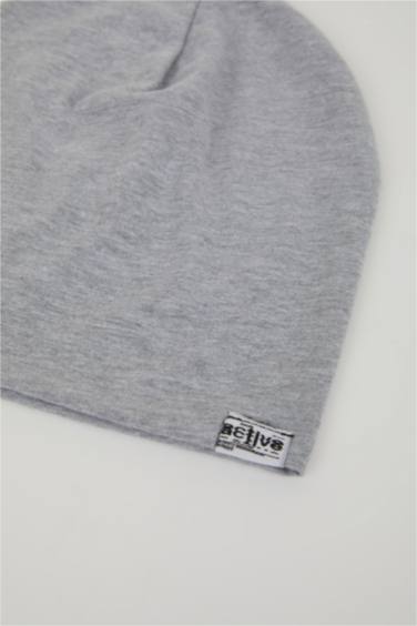 Erkek Etiket Baskılı Penye Bere