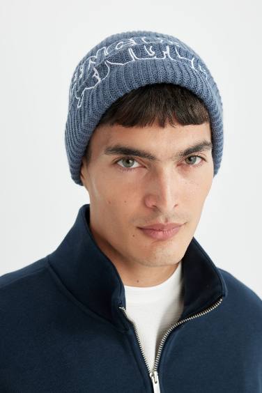 Man Embroidered Beanie