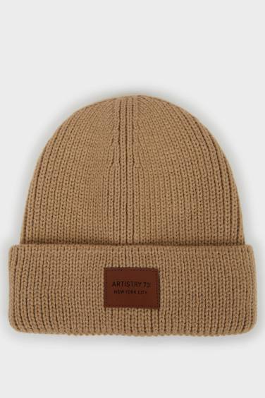 Bonnet à étiquette tissée pour homme