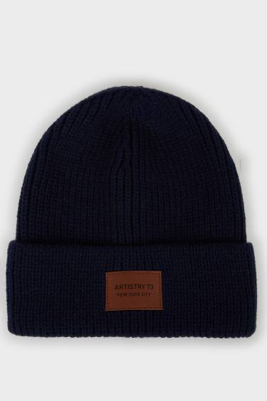 Bonnet à étiquette tissée pour homme