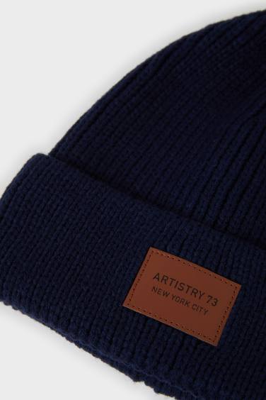 Bonnet à étiquette tissée pour homme