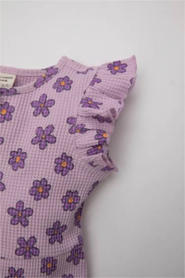 2 piece Regular Fit Crew Neck Flower Jumpsuit