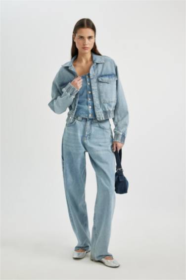 Джинсы Baggy Fit с высокой талией