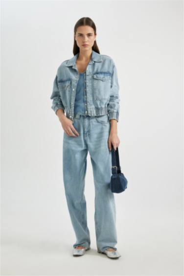 Джинсы Baggy Fit с высокой талией