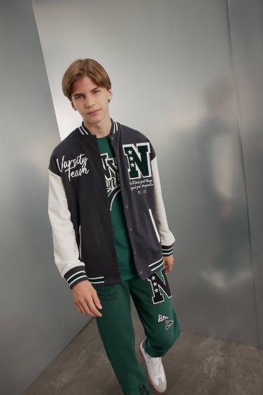 Boy Crew Neck Bomber Jacket