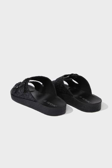 Kadın Yüksek Taban Suni Deri Terlik