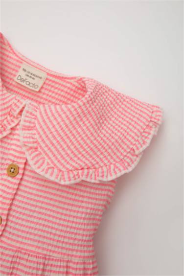 Baby Girl Striped Sleeveless Poplin Dress