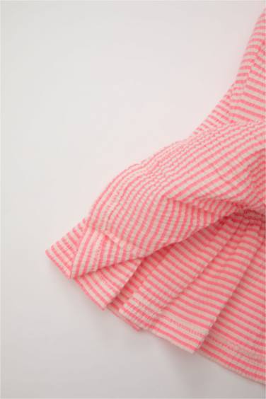 Baby Girl Striped Sleeveless Poplin Dress