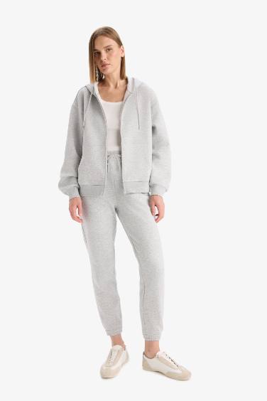 Свободный крой, толстовка с капюшоном, базовая, однотонная, из плотного материала