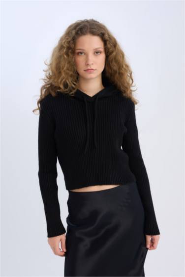 بلوفر تريكو قصة عادية بكابيشون