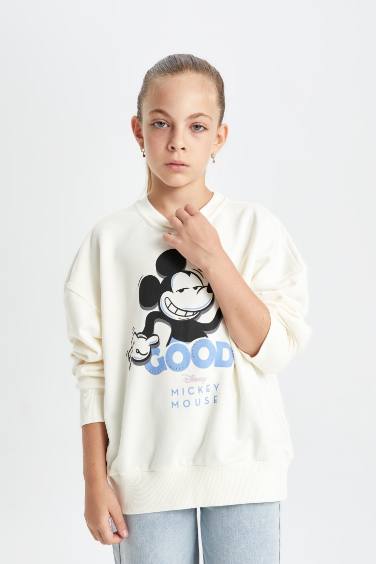 Girl Disney Mickey & Minnie Oversize Fit Sweatshirt