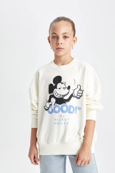 Girl Disney Mickey & Minnie Oversize Fit Sweatshirt