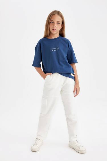 Girl Disney Mickey & Minnie Oversize Fit Crew Neck T-Shirt