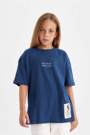 Girl Disney Mickey & Minnie Oversize Fit Crew Neck T-Shirt