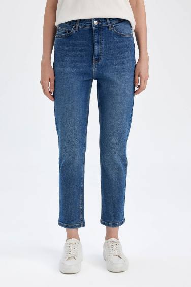 Mary Straight Leg High Waist Washed Jeans