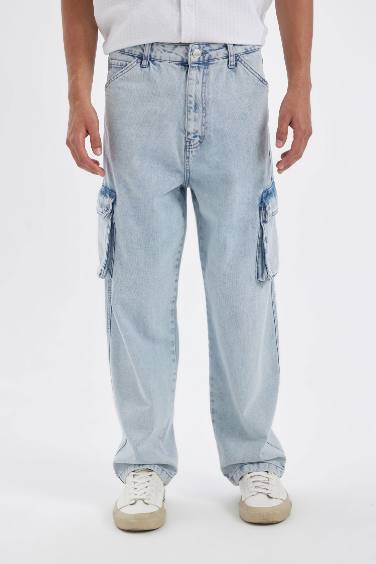 Baggy Fit Geniş Kalıp Normal Bel Geniş Paça Jean Pantolon