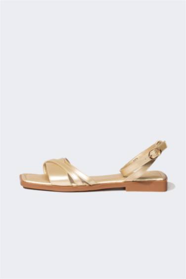 Tongs à Semelle Plate et une Seule Bande pour Femme