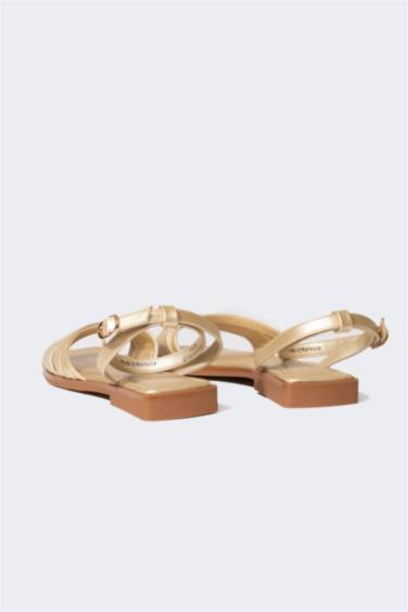 Tongs à Semelle Plate et une Seule Bande pour Femme